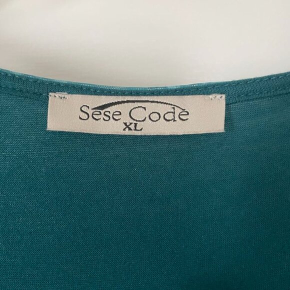 Women's Ruffle 3/4 Sleeve Mesh Blouse - Picture 3 of 3